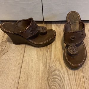 Jack Rogers brown leather sandals